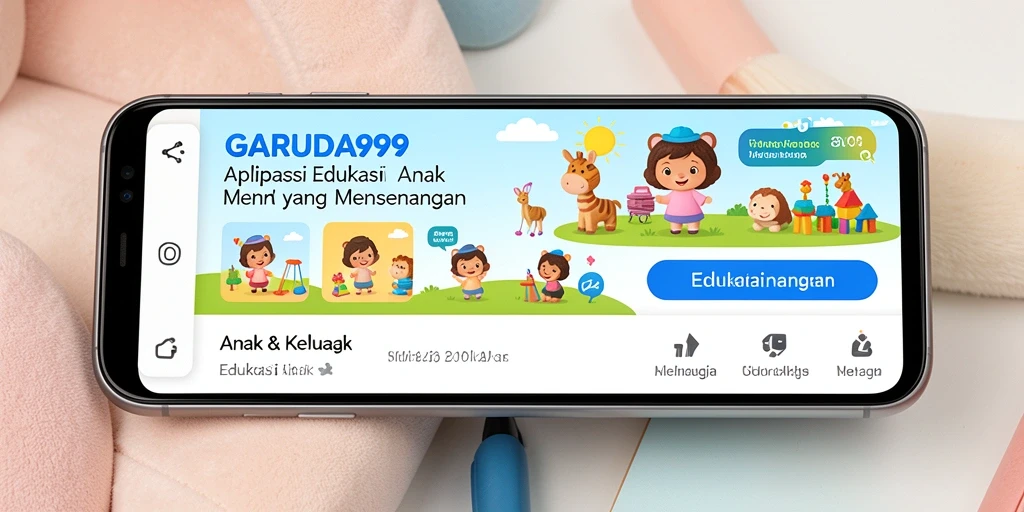 Antarmuka pengguna GARUDA999 yang ramah anak dan interaktif.