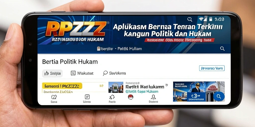 Antarmuka aplikasi RPZZZ yang menampilkan berita politik dan hukum.