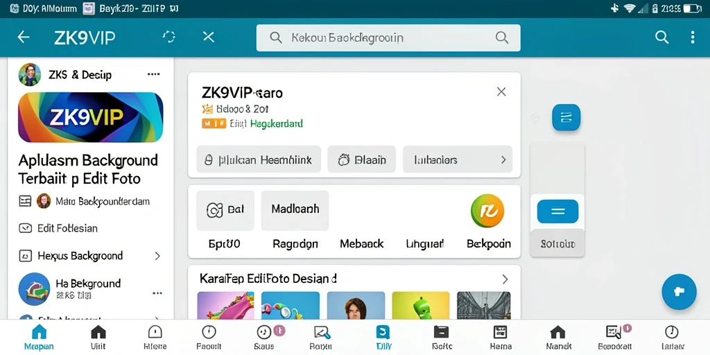 Tampilan antarmuka ZK9VIP dengan fitur Hapus Background yang canggih.